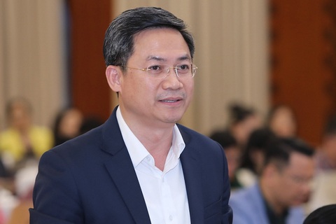 Thông tin mới nhất vụ đấu giá 3 mỏ cát cao bất thường ở Hà Nội- Ảnh 1. Ông Hà Minh Hải trả lời tại cuộc họp báo - Ảnh: DANH KHANG