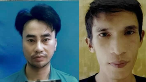 Truy bắt hai phạm nhân bỏ trốn khỏi Trại giam Xuân Hà- Ảnh 1. Phan Công Thành (trái) và Nguyễn Đắc Hoàng - Ảnh: Công an cung cấp