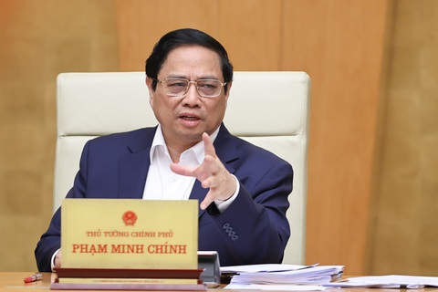 Thủ tướng yêu cầu làm nhanh 3 cao tốc cầu Mỹ Thuận 2, Mỹ Thuận - Cần Thơ, Tuyên Quang - Phú Thọ - Ảnh 1. Thủ tướng Phạm Minh Chính kết luận phiên họp Chính phủ thường kỳ - Ảnh: VGP