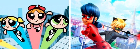 Những bộ phim hoạt hình 'đình đám' đã thay đổi như thế nào theo thời gian?- Ảnh 13. The Powerpuff Girls và Miraculous: Tales of Ladybug and Cat Noir.