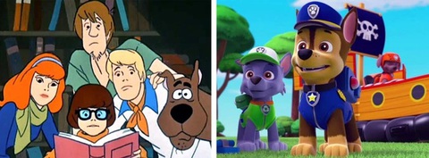 Những bộ phim hoạt hình 'đình đám' đã thay đổi như thế nào theo thời gian?- Ảnh 14. Scooby-Doo Where Are You! và PAW Patrol.