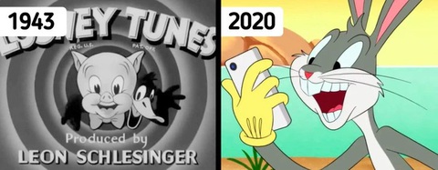 Những bộ phim hoạt hình 'đình đám' đã thay đổi như thế nào theo thời gian?- Ảnh 8. Looney Tunes thay đổi theo thời gian.