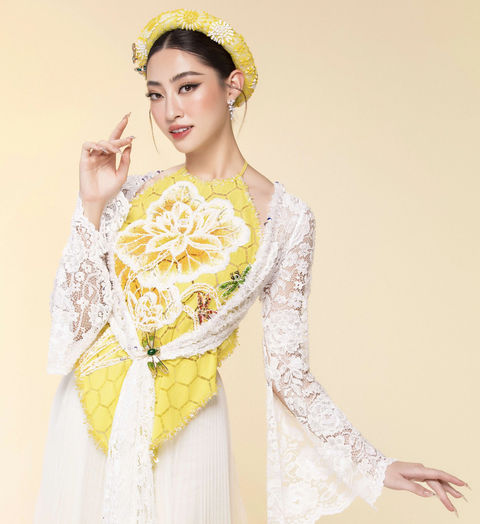 Hoa hậu Lương Thùy Linh mặc áo tứ thân - Ảnh: BTC Hoa hậu Lương Thùy Linh mặc áo tứ thân - Ảnh: BTC