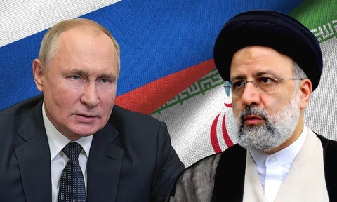 Tổng thống Iran tới Nga, chỉ trích mạnh mẽ Israel- Ảnh 1. Tổng thống Nga Vladimir Putin và Tổng thống Iran Ebrahim Raisi - Ảnh chụp màn hình Asia Times