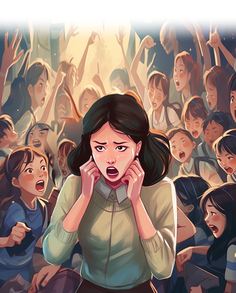 Học sinh ném dép cô giáo: Đâu rồi tôn sư trọng đạo?- Ảnh 1. Tranh minh họa dùng công nghệ AI - Thực hiện: TUẤN ANH