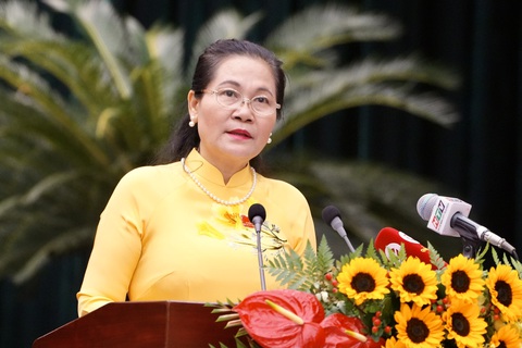Chủ tịch HĐND TP.HCM: Đảm bảo bình ổn giá các mặt hàng tiêu dùng- Ảnh 1. Chủ tịch HĐND TP.HCM Nguyễn Thị Lệ phát biểu bế mạc phiên họp - Ảnh: HỮU HẠNH