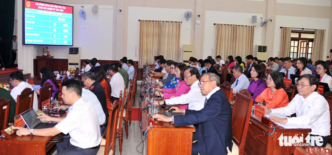 Các đại biểu HĐND tỉnh Phú Yên nhấn nút thông qua nghị quyết về quy hoạch tỉnh Phú Yên thời kỳ 2021 - 2030, tầm nhìn 2050 - Ảnh: ANH NGỌC Các đại biểu HĐND tỉnh Phú Yên nhấn nút thông qua nghị quyết về quy hoạch tỉnh Phú Yên thời kỳ 2021 - 2030, tầm nhìn 2050 - Ảnh: ANH NGỌC