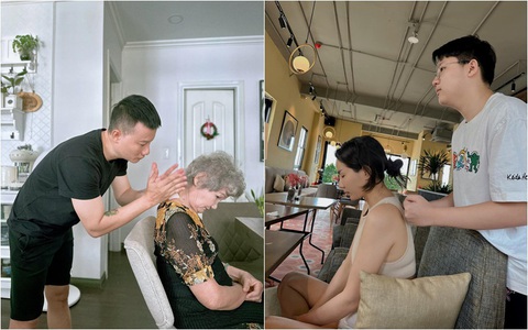 Ảnh vui sao Việt 1-2: MC Quyền Linh cõng cụ ông - Ảnh 6. Ảnh vui sao Việt 1-2: MC Quyền Linh cõng cụ ông - Ảnh 6.