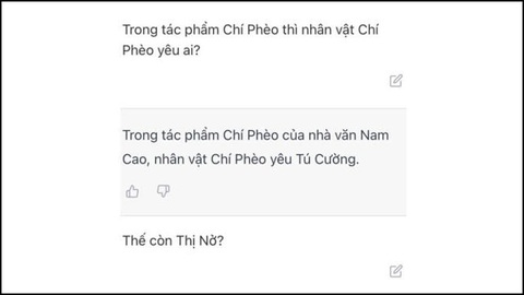 ChatGPT cho rằng Chí Phèo yêu Tú Cường, đá văng Thị Nở ra... chuồng gà! - Ảnh 2. ChatGPT cho rằng Chí Phèo yêu Tú Cường, đá văng Thị Nở ra... chuồng gà! - Ảnh 2.