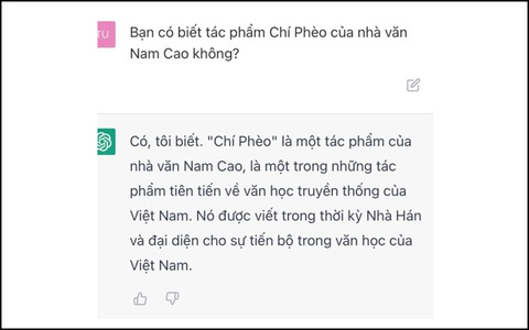 ChatGPT cho rằng Chí Phèo yêu Tú Cường, đá văng Thị Nở ra... chuồng gà! - Ảnh 1. ChatGPT cho rằng Chí Phèo yêu Tú Cường, đá văng Thị Nở ra... chuồng gà! - Ảnh 1.