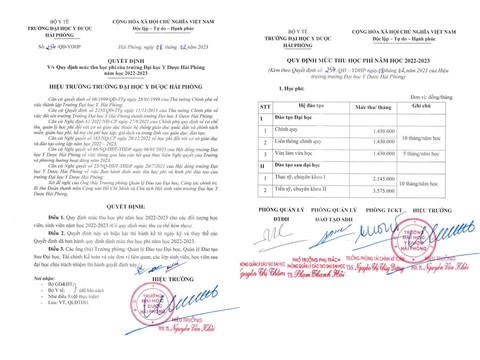 Trường đại học Y Dược Hải Phòng bất ngờ thay đổi thu học phí - Ảnh 3. Trường đại học Y Dược Hải Phòng bất ngờ thay đổi thu học phí - Ảnh 3.