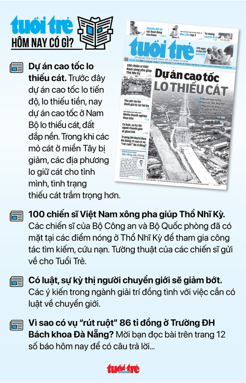 Tin tức sáng 11-2: Xâm nhập mặn ở Đồng bằng sông Cửu Long tiếp tục tăng - Ảnh 4. Tin tức sáng 11-2: Xâm nhập mặn ở Đồng bằng sông Cửu Long tiếp tục tăng - Ảnh 4.