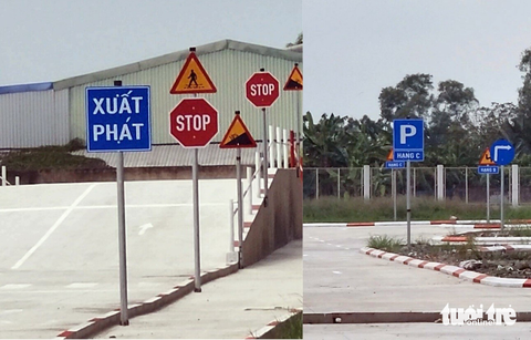 Cận cảnh sân tập lái ô tô xây lụi trên đất nông nghiệp ở Bình Chánh - Ảnh 2. Các hạng mục của sân tập lái đã hoàn thành thì bị xử lý vi phạm, buộc tháo dỡ