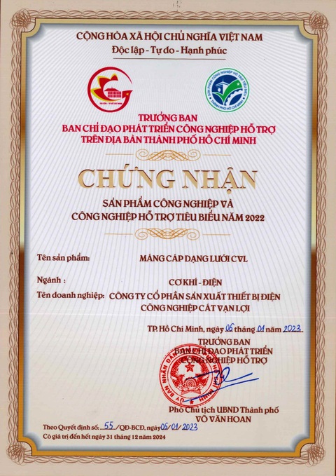 Máng cáp dạng lưới CVL là sản phẩm công nghiệp hỗ trợ tiêu biểu TP.HCM 2022 - Ảnh 2. Máng cáp dạng lưới CVL là sản phẩm công nghiệp hỗ trợ tiêu biểu TP.HCM 2022 - Ảnh 2.