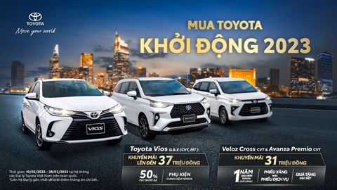 Veloz Cross và Avanza Premio ưu đãi lớn trong tháng 2 - Ảnh 1. Hệ thống đại lý Toyota tung ưu đãi khủng cho 3 dòng xe chiến lược trong tháng 2-2023