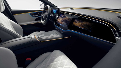 Nội thất Mercedes-Benz E-Class thế hệ mới lộ diện: 3 màn hình to, sẵn TikTok - Ảnh 9. Nội thất Mercedes-Benz E-Class thế hệ mới lộ diện: 3 màn hình to, sẵn TikTok - Ảnh 9.