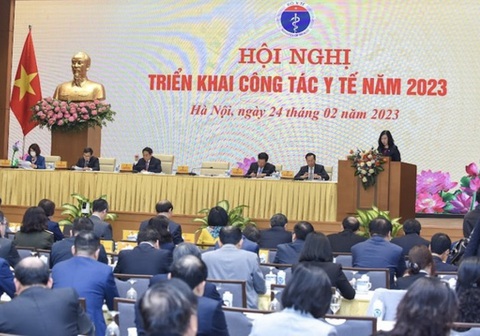 Thủ tướng: Giải quyết dứt điểm việc thiếu thuốc, không để người bệnh phải 'mua ngoài' - Ảnh 1. Hội nghị được tổ chức trực tuyến từ điểm cầu Trụ sở Chính phủ (Hà Nội) tới điểm cầu tại 63 tỉnh, thành phố trong cả nước - Ảnh: VGP