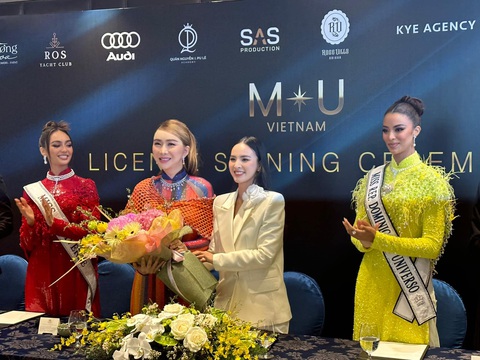 Lan Khuê - CEO của Miss Universe Vietnam sẵn sàng hợp tác đưa Thảo Nhi Lê đi thi - Ảnh 1. Sự kiện ký kết của Miss Universe với đơn vị mới giữ bản quyền cử đại diện Việt Nam dự thi