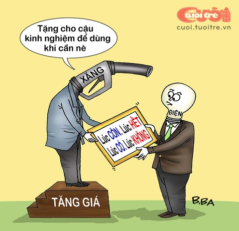 Ông xăng tặng ông điện kinh nghiệm tăng giá - Ảnh 1. Ông xăng tặng ông điện kinh nghiệm tăng giá - Ảnh 1.