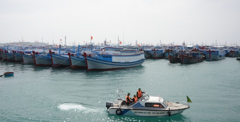 Hàng trăm ngư dân đảo Phú Quý đang cạn kiệt lương thực ngoài khơi - Ảnh 1. Hàng trăm ngư dân đảo Phú Quý đang cạn kiệt lương thực ngoài khơi - Ảnh 1.