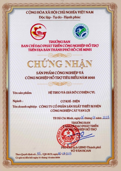 Hệ treo giá đỡ cơ điện CVL đạt ‘Sản phẩm công nghiệp hỗ trợ tiêu biểu năm 2022’ - Ảnh 2. Hệ treo giá đỡ cơ điện CVL đạt ‘Sản phẩm công nghiệp hỗ trợ tiêu biểu năm 2022’ - Ảnh 2.