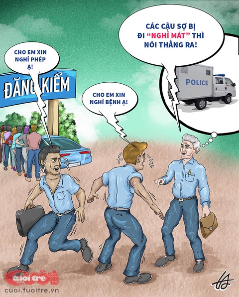 Đăng kiểm viên xin nghỉ làm vì sợ phải đi nghỉ mát - Ảnh 1. Đăng kiểm viên xin nghỉ làm vì sợ phải đi nghỉ mát - Ảnh 1.