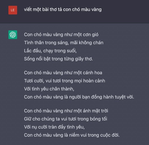 ChatGPT trổ tài làm thơ ngang phè phè nhưng vẫn được thả ha ha - Ảnh 2. ChatGPT trổ tài làm thơ ngang phè phè nhưng vẫn được thả ha ha - Ảnh 2.