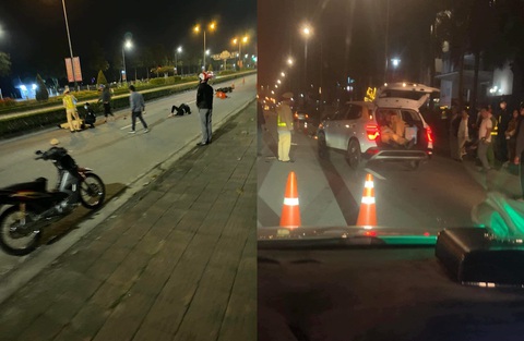 Bị bắt vì lao xe máy vào tổ công tác khiến một thiếu tá cảnh sát giao thông nhập viện - Ảnh 1. Bị bắt vì lao xe máy vào tổ công tác khiến một thiếu tá cảnh sát giao thông nhập viện - Ảnh 1.