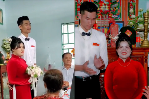 Tuyển thủ bóng rổ cao 2m03 đính hôn đầu năm - Ảnh 1. Tuyển thủ bóng rổ cao 2m03 đính hôn đầu năm - Ảnh 1.