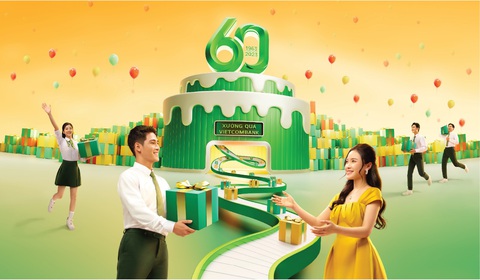 Vietcombank dành hơn 160.000 quà tặng tri ân khách hàng - Ảnh 1. Vietcombank dành hơn 160.000 quà tặng cho khách hàng nhân dịp sinh nhật 60 năm thành lập ngân hàng này - Ảnh: VCB
