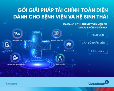 VietinBank cung cấp giải pháp tài chính toàn diện cho bệnh viện - Ảnh 1. VietinBank tiên phong trong việc cung cấp giải pháp thanh toán viện phí không dùng tiền mặt - Ảnh: VTB