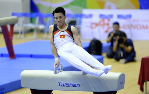 Thể dục dụng cụ Việt Nam: Nỗ lực giành vé đến Olympic Paris 2024 - Ảnh 1. Thể dục dụng cụ nam đặt mục tiêu giành 2 đến 3 HCV SEA Games 32 - Ảnh: NAM TRẦN