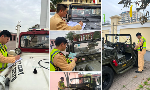 Đoàn xe Jeep quá hạn đăng kiểm chở các người đẹp áo dài bị tuýt còi - Ảnh 1. Đoàn xe Jeep quá hạn đăng kiểm chở các người đẹp áo dài bị tuýt còi - Ảnh 1.