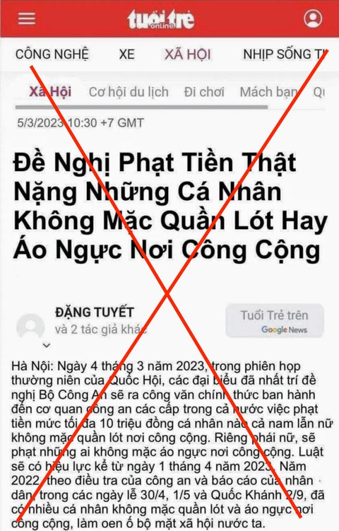 Làm rõ vụ tung tin giả Tuổi Trẻ Online trên Facebook - Ảnh 2. Tin bịa đặt