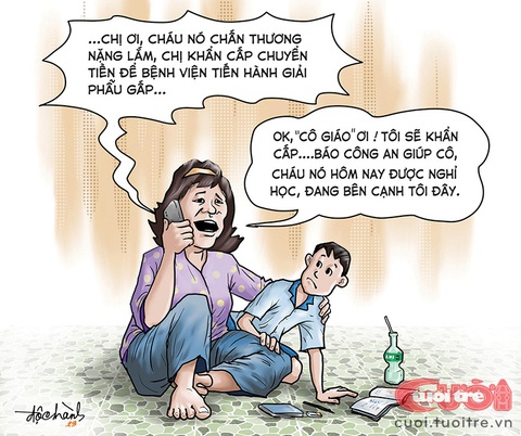 Phụ huynh đối phó chiêu lừa con đang cấp cứu - Ảnh 1. Phụ huynh đối phó chiêu lừa con đang cấp cứu - Ảnh 1.