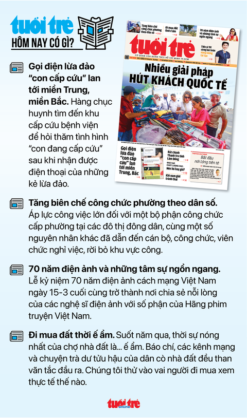Tin tức sáng 16-3: Xét xử 62 bị cáo trong vụ án đánh bạc ngàn tỉ - Ảnh 5. Màn lừa đảo "con cấp cứu" lan rộng... Thông tin chi tiết xem trên báo Tuổi Trẻ ngày 16-3