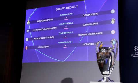 Tứ kết Champions League: Real gặp Chelsea, Manchester City chạm trán Bayern Munich - Ảnh 1. Tứ kết Champions League: Real gặp Chelsea, Manchester City chạm trán Bayern Munich - Ảnh 1.