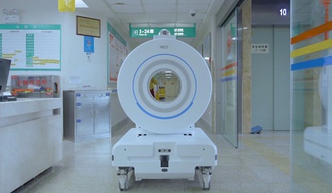 Máy chụp CT tự động đi tận giường bệnh nhân - Ảnh 1. Máy chụp CT tự động đi tận giường bệnh nhân - Ảnh 1.