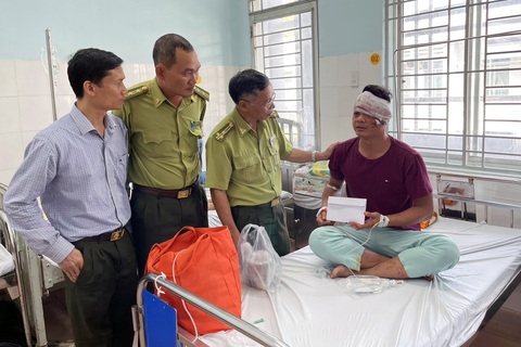 Ba kiểm lâm Vườn quốc gia Cát Tiên bị nhóm săn trộm chém trọng thương - Ảnh 1. Ba kiểm lâm Vườn quốc gia Cát Tiên bị nhóm săn trộm chém trọng thương - Ảnh 1.