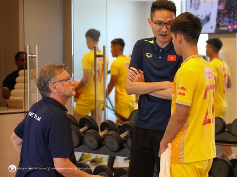 U23 Việt Nam tăng cường tập gym trước trận gặp U23 Iraq - Ảnh 6. U23 Việt Nam tăng cường tập gym trước trận gặp U23 Iraq - Ảnh 6.