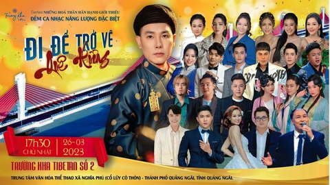 Đêm nhạc “Quê hương - Đi để trở về” quy tụ đông đảo văn nghệ sĩ tham gia - Ảnh: NVCC