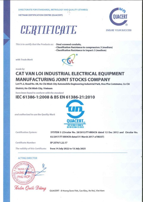 Tại sao ống thép luồn dây điện CVL đạt chuẩn IEC 61386 được tin dùng? - Ảnh 2. Tại sao ống thép luồn dây điện CVL đạt chuẩn IEC 61386 được tin dùng? - Ảnh 2.