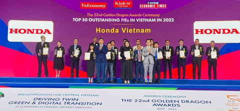 Honda Việt Nam tiếp tục nhận giải thưởng Rồng Vàng trong năm 2023 - Ảnh 1. Honda Việt Nam tiếp tục nhận giải thưởng Rồng Vàng trong năm 2023 - Ảnh 1.