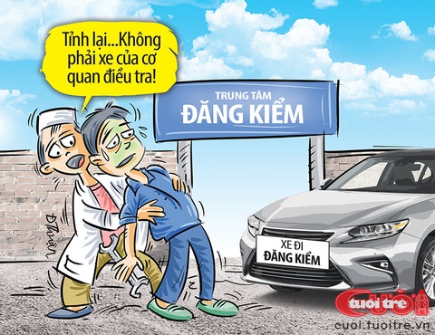 Đăng kiểm viên té xỉu - Ảnh 1. Đăng kiểm viên té xỉu - Ảnh 1.