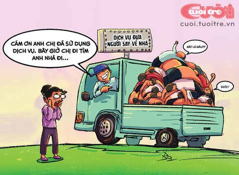 Dịch vụ đưa người say xỉn về tận nhà - Ảnh 1. Dịch vụ đưa người say xỉn về tận nhà - Ảnh 1.