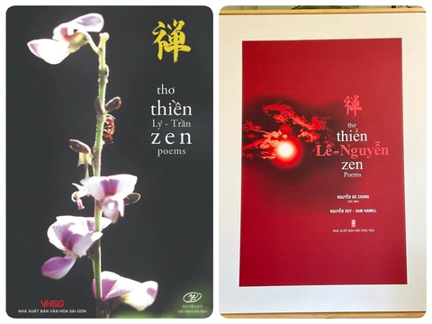 Tuần lễ dành riêng cho thơ thiền - Ảnh 1. Tuyển tập Thơ Thiền Lý-Trần tam ngữ (Hán-Việt-Anh, Nguyễn Duy và Nguyễn Bá Chung, Kevin Bowen biên soạn, biên dịch) và tuyển tập Thơ Thiền Lê-Nguyễn tam ngữ (Hán-Việt-Anh, Nguyễn Duy và Nguyễn Bá Chung, Sam Hamill biên soạn, biên dịch)
