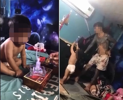 Xác minh thông tin người đàn ông trói và cho bé trai còn mặc tã hút ma túy đá - Ảnh 1. Xác minh thông tin người đàn ông trói và cho bé trai còn mặc tã hút ma túy đá - Ảnh 1.