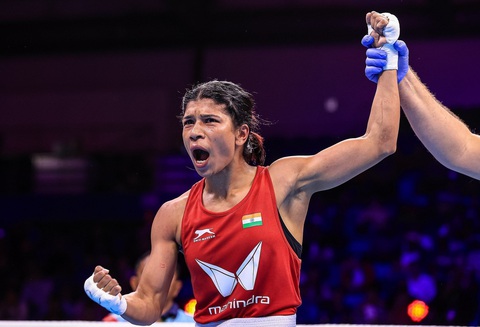 Trực tuyến: Nguyễn Thị Tâm đấu chung kết giải boxing thế giới - Ảnh 2. Võ sĩ người Ấn Độ Nikhat Zareen là đối thủ của Nguyễn Thị Tâm - Ảnh: IBA