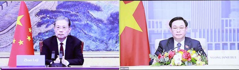 Chủ tịch Quốc hội Vương Đình Huệ hội đàm với Chủ tịch Quốc hội Trung Quốc Triệu Lạc Tế - Ảnh 1. Chủ tịch Quốc hội Vương Đình Huệ hội đàm với Chủ tịch Quốc hội Trung Quốc Triệu Lạc Tế - Ảnh 1.