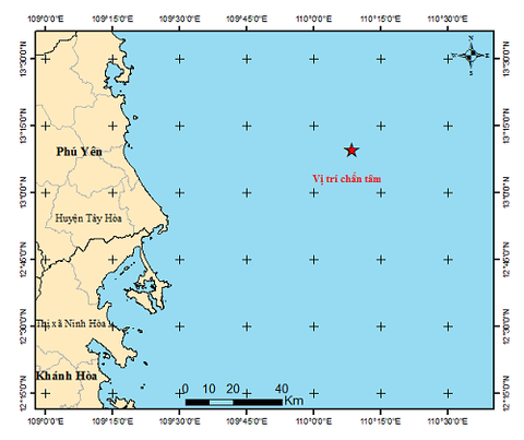 Theo dõi sát trận động đất trên Biển Đông, cách Tuy Hòa 82km - Ảnh 1. Theo dõi sát trận động đất trên Biển Đông, cách Tuy Hòa 82km - Ảnh 1.